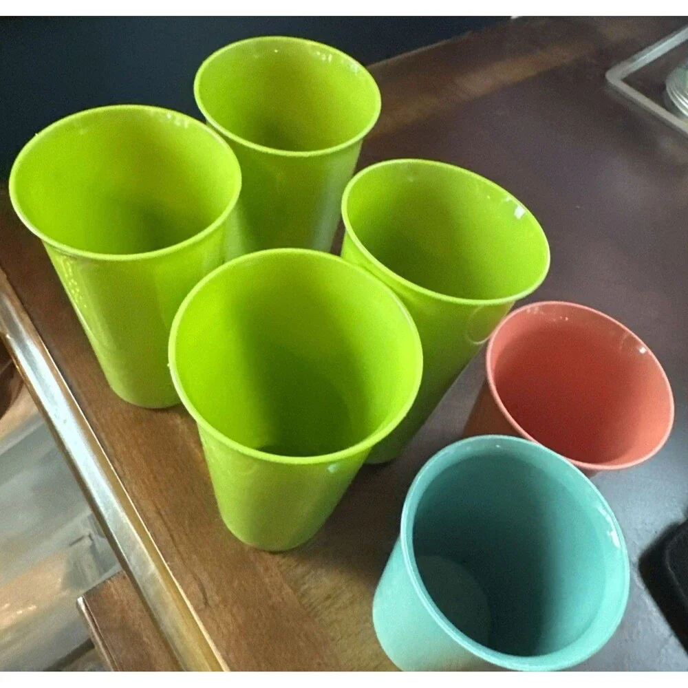 Set of 6 Vintage MCM  Varied Brand Kid's Bell Tumblers Different Sizes